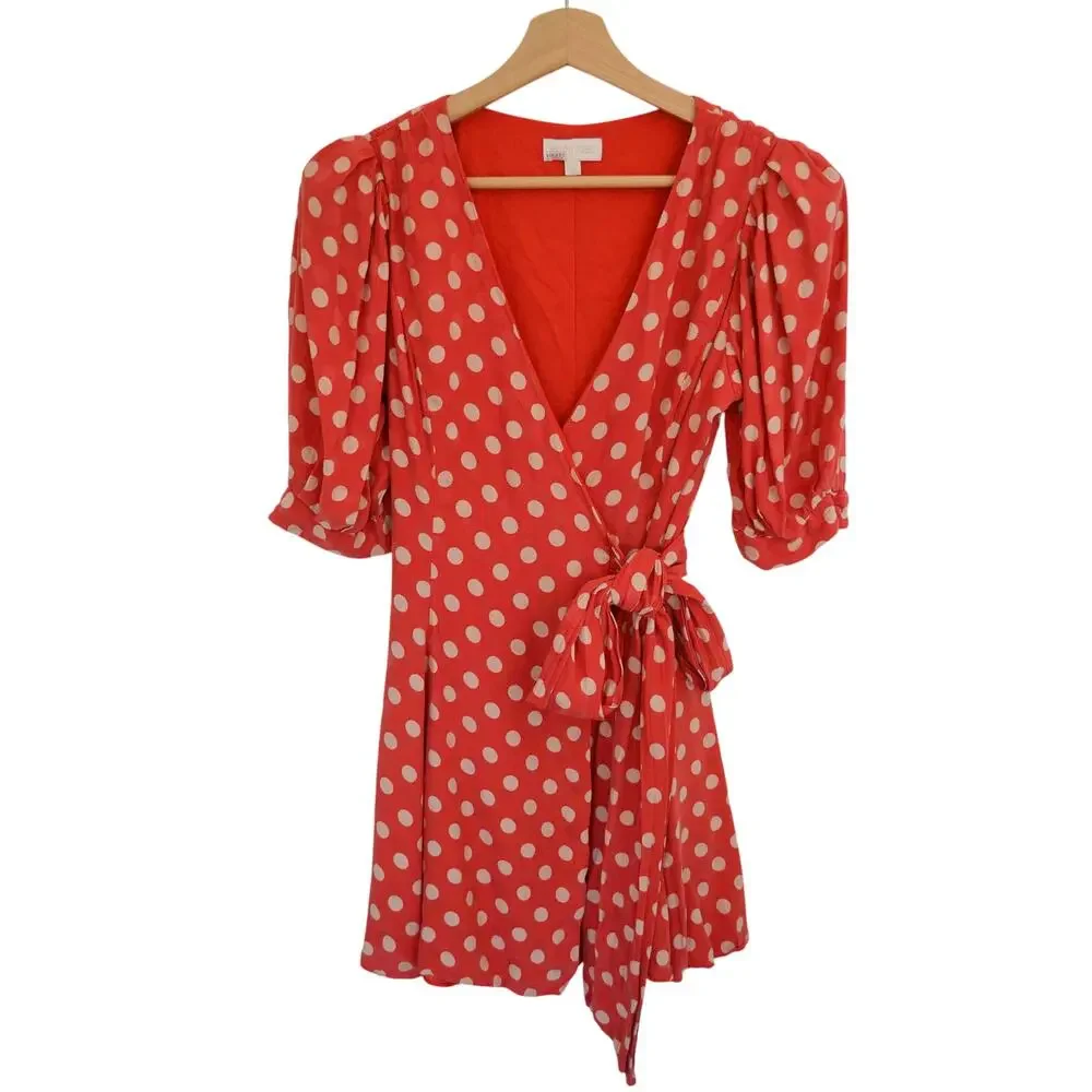 Ronny Kobo x Anthropologie Anna Red Polka Dot Mini Dress Size XS - Picture 4 of 10